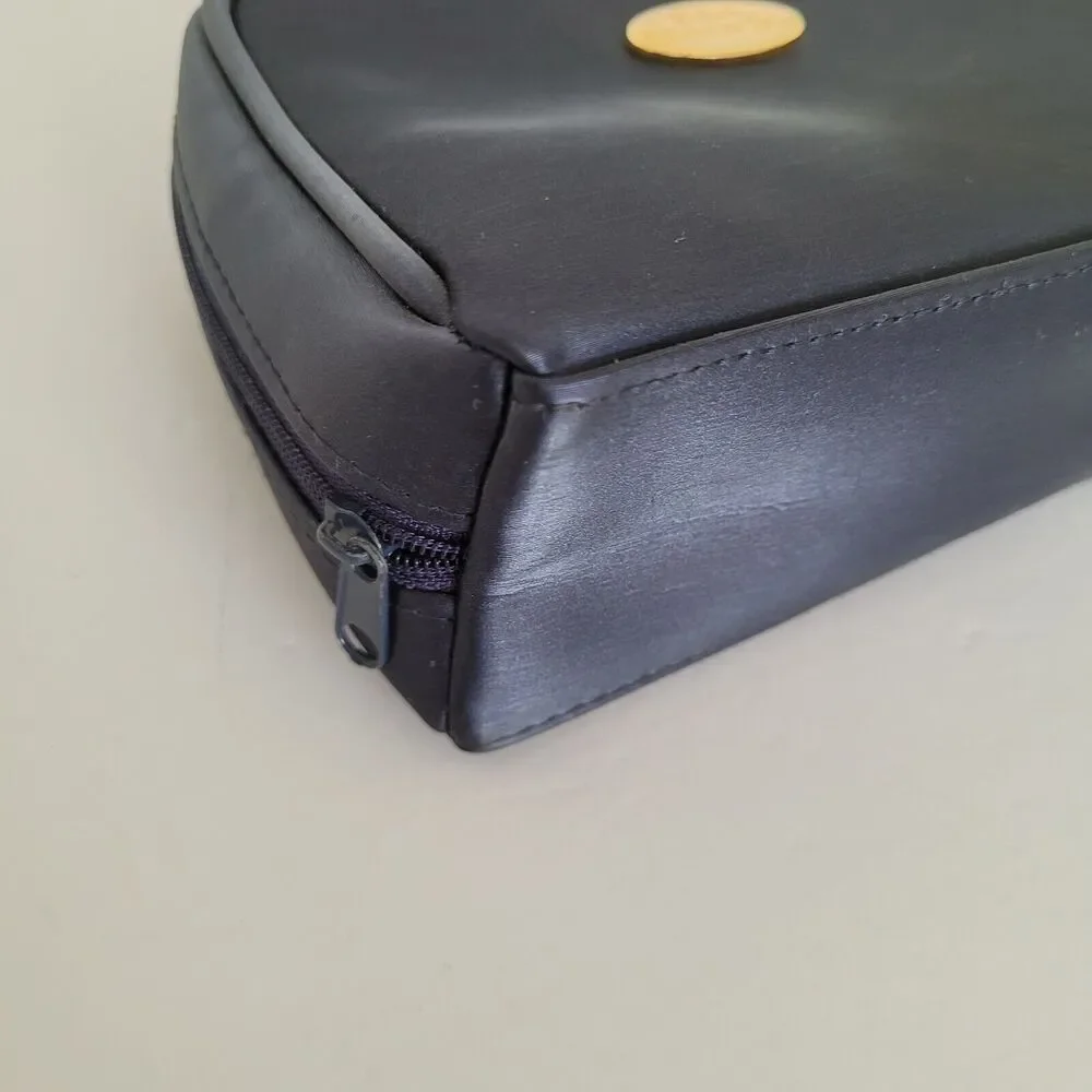 Christian Dior Perfumes Vintage Blue Cosmetic Make‎ Up Travel Bag Medium Pouch